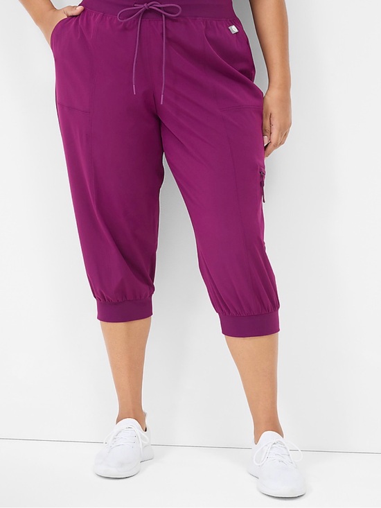 Livi Active Pants - LIVI for Lane Bryant Cargo Capri Joggers 18/20 Plum EUC